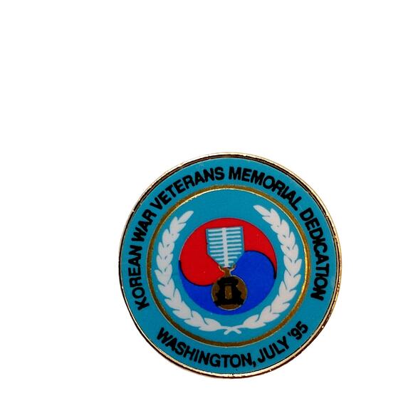1995 Korean War Veterans Memorial Dedication Patch Pin & Button Lot of 4 Vintage - Picture 2 of 8